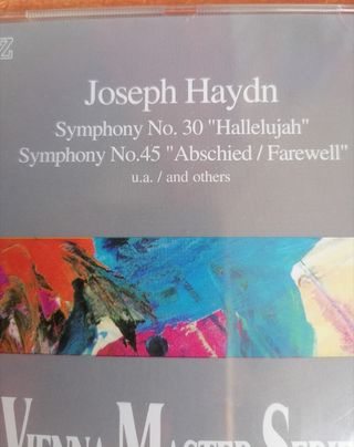 Cd Joseph Haydn Symphony No. 30"Hallelujah",Sympho