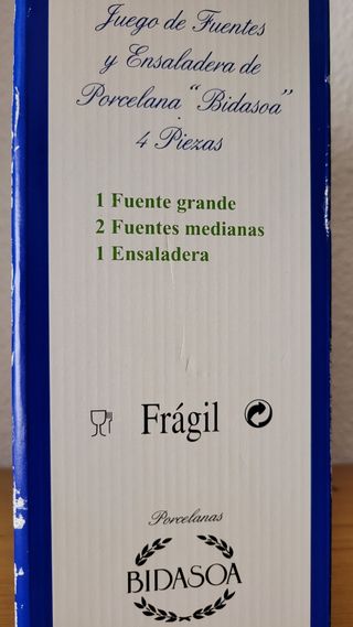 3 Fuentes + 1 Ensaladera sin estrenar