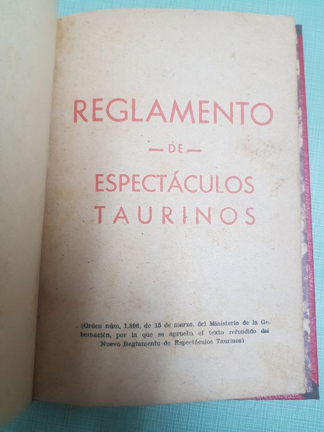 Reglamento de espectáculos taurinos