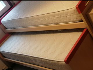 🛏️ CAMA NIDO ALTA CON CAJONES Y COLCHONES