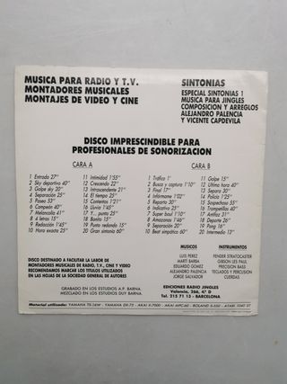 Vinilo Sintonias Y Jingles N.º 1 Radio TV ..