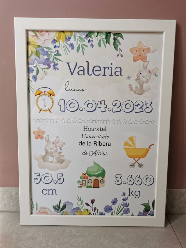 Cuadro natalicio personalizado