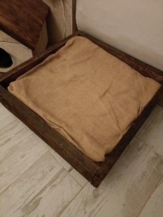 cama perro/gato madera maciza