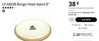 Parche Bongo Latin Percussion LP Aspire LPA663B