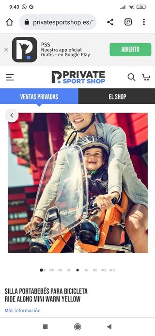 silla de bici thule para niños delantera