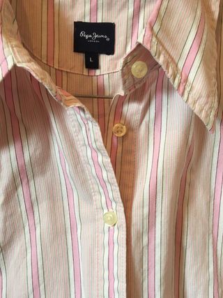 Camisa rayas rosa. Pepe Jeans