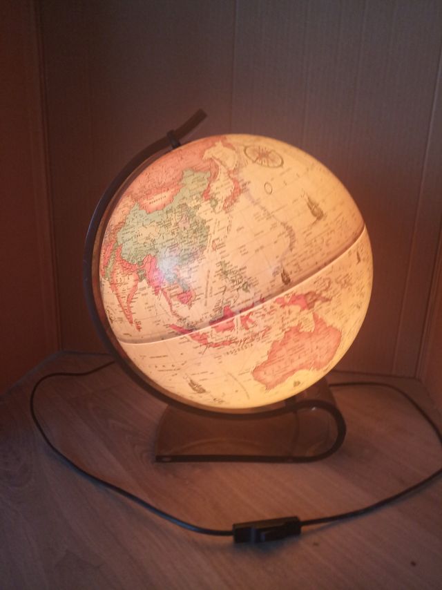 LÁMPARA BOLA MUNDO METACRILATO  GLOBO TERRÁQUEO WO
