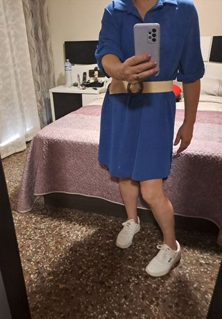 camisa o vestido,azulon