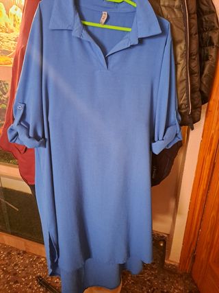 camisa o vestido,azulon