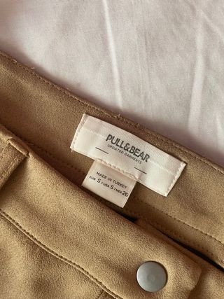 falda marrón pull & bear