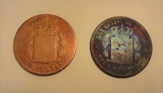 MONEDAS ANTIGUAS DIVERSAS  (LOTE 13 MONEDAS)