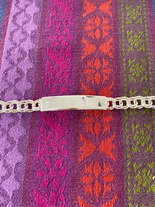Pulsera con chapa de plata 1 ley