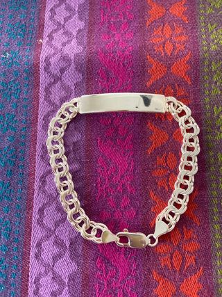 Pulsera con chapa de plata 1 ley