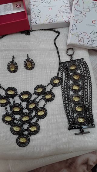 Oferton,,,fuego de gargantilla pulsera y pendiente