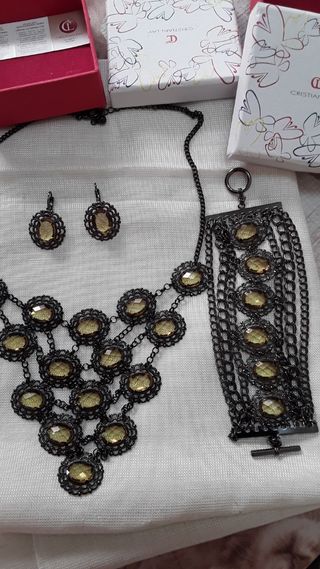 Oferton,,,fuego de gargantilla pulsera y pendiente