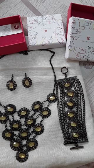 Oferton,,,fuego de gargantilla pulsera y pendiente