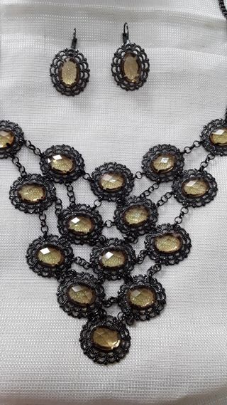 Oferton,,,fuego de gargantilla pulsera y pendiente