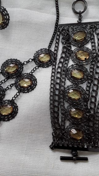 Oferton,,,fuego de gargantilla pulsera y pendiente