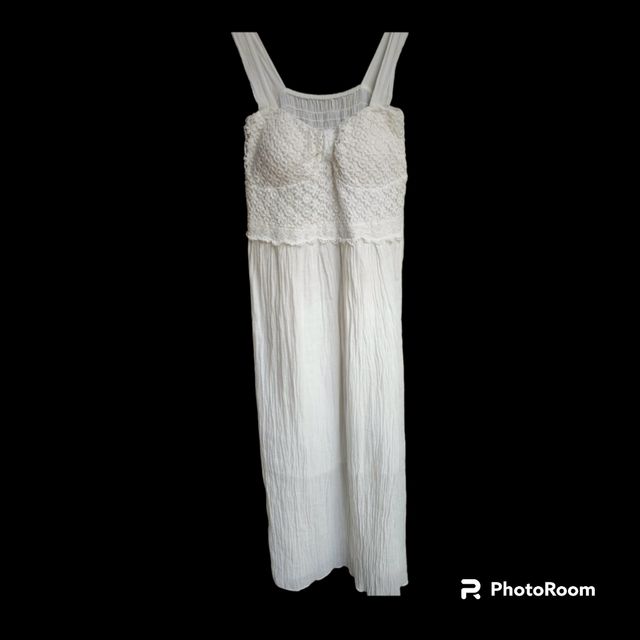 abito lungo M/S pizzo cotone