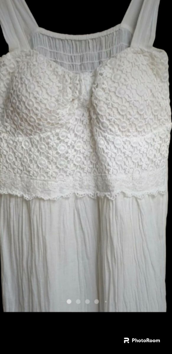 abito lungo M/S pizzo cotone