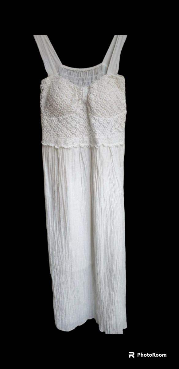 abito lungo M/S pizzo cotone