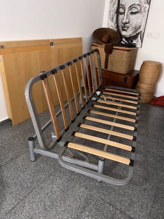Sofá cama Rojo CLIK CLAK 2plazas (varios ángulos)