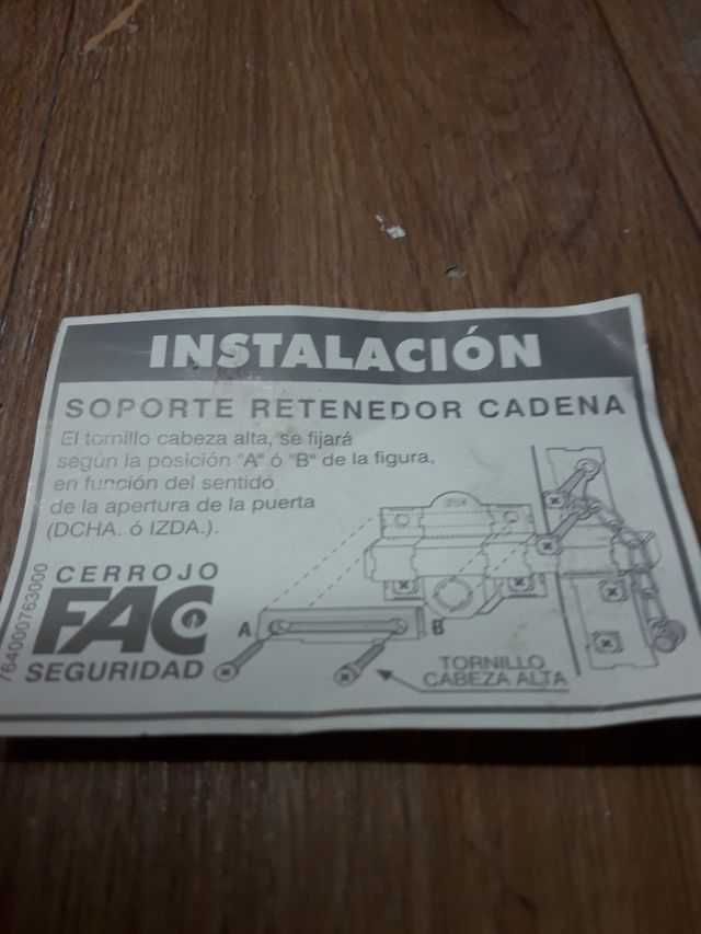 Cierre de seguridad puerta