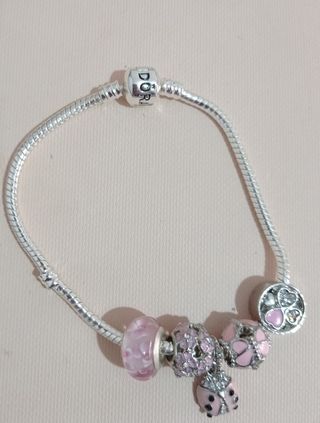 Pulsera estilo Pandora + charms