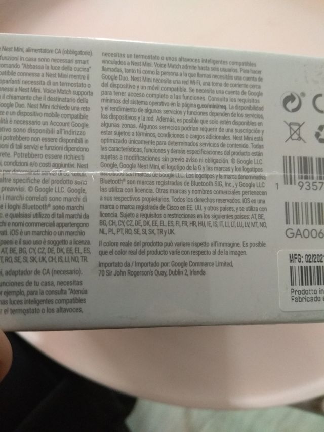 Google Nest Mini original a estrenar 