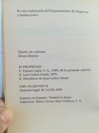 DEJEMOS HABLAR AL VIENTO. Juan Carlos Onetti