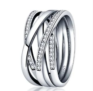 ANILLO PLATA Y CIRCONITAS