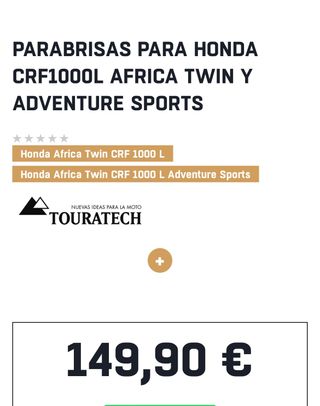 Parabrisas (cupula) africa twin touratech