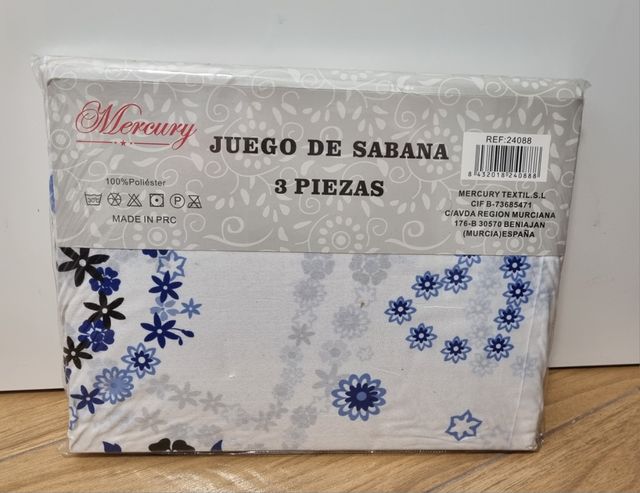 Juego de sábanas para cama 150cm 3 piezas nuevo