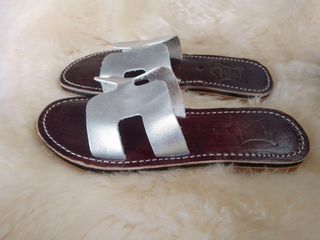 Sandalias de piel plata Talla 36 hasta la 38
