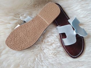 Sandalias de piel plata Talla 36 hasta la 38