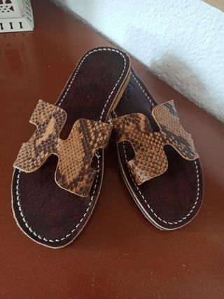 Sandalias Piel estampadas talla 36 hasta la 38