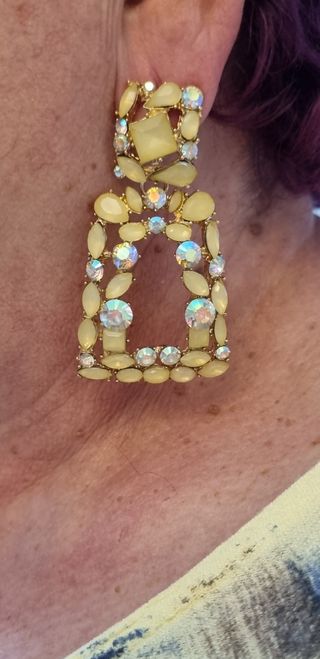 Pendientes de fiesta, geométricos de mujer cristal