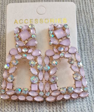 Pendientes de fiesta, geométricos de mujer cristal