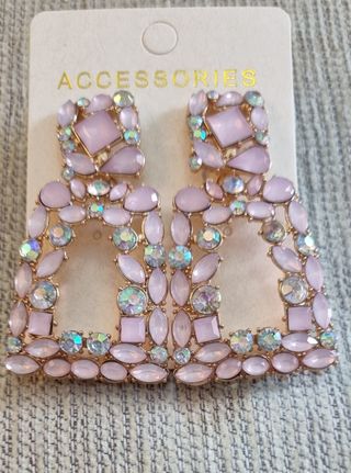 Pendientes de fiesta, geométricos de mujer cristal