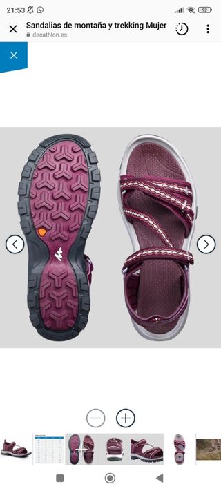 sandalias de montans y trekking quechua talla 37