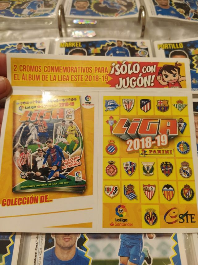 cromo conmemorativo 1, 2, liga 2018 19, jugón 