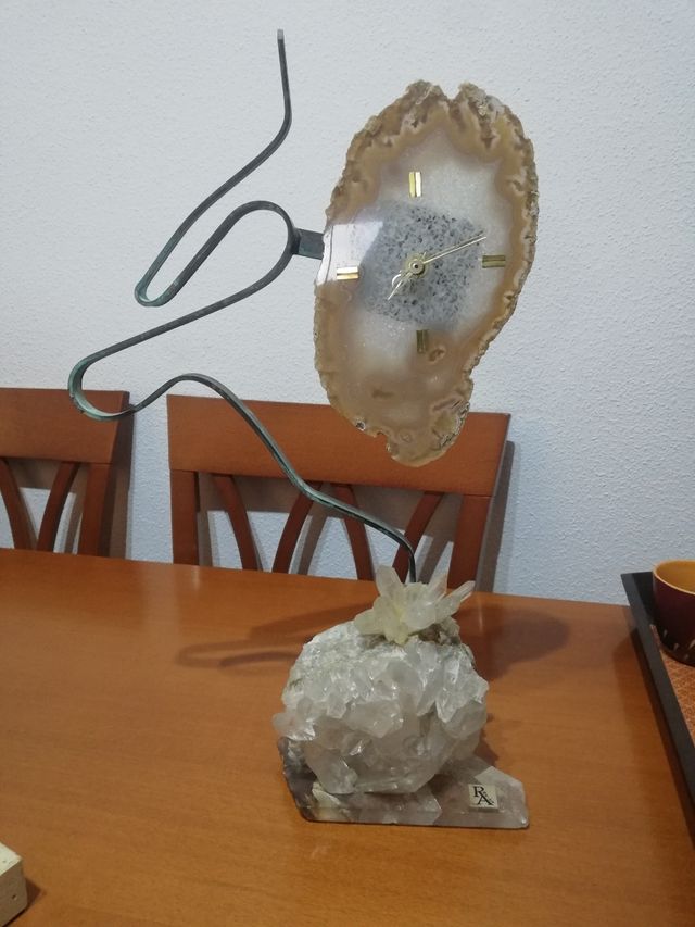 reloj, ágata y cuarzo