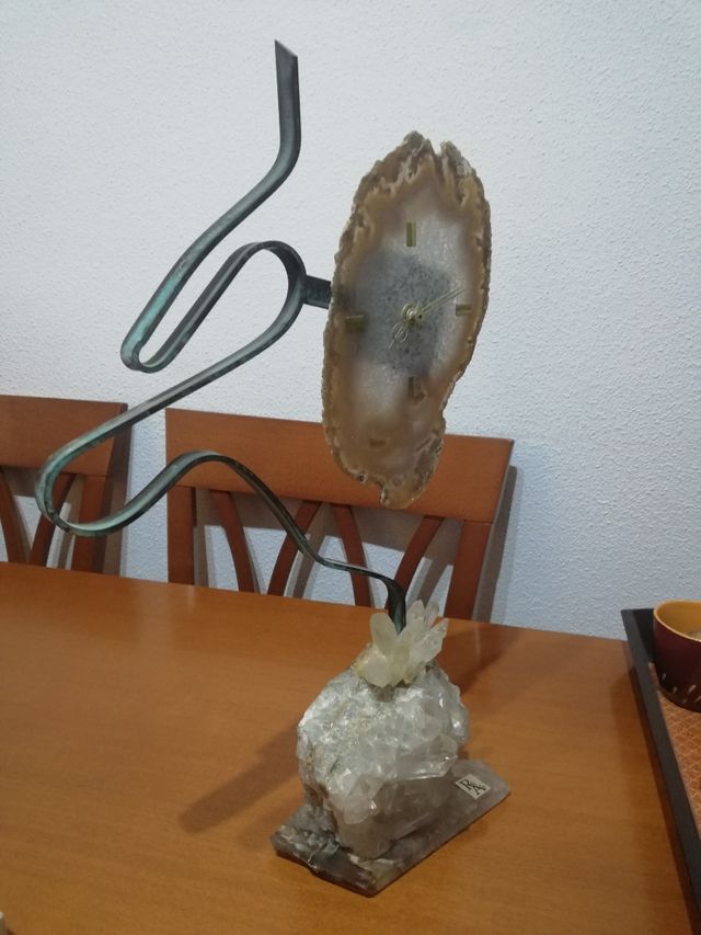 reloj, ágata y cuarzo