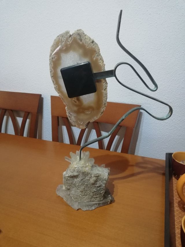 reloj, ágata y cuarzo