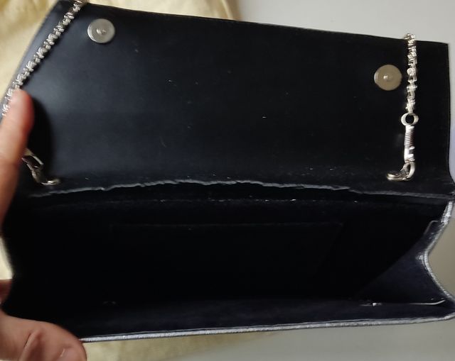 Bolso de ceremonia plateado