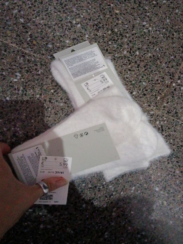 lote de dos pares calcetines angora