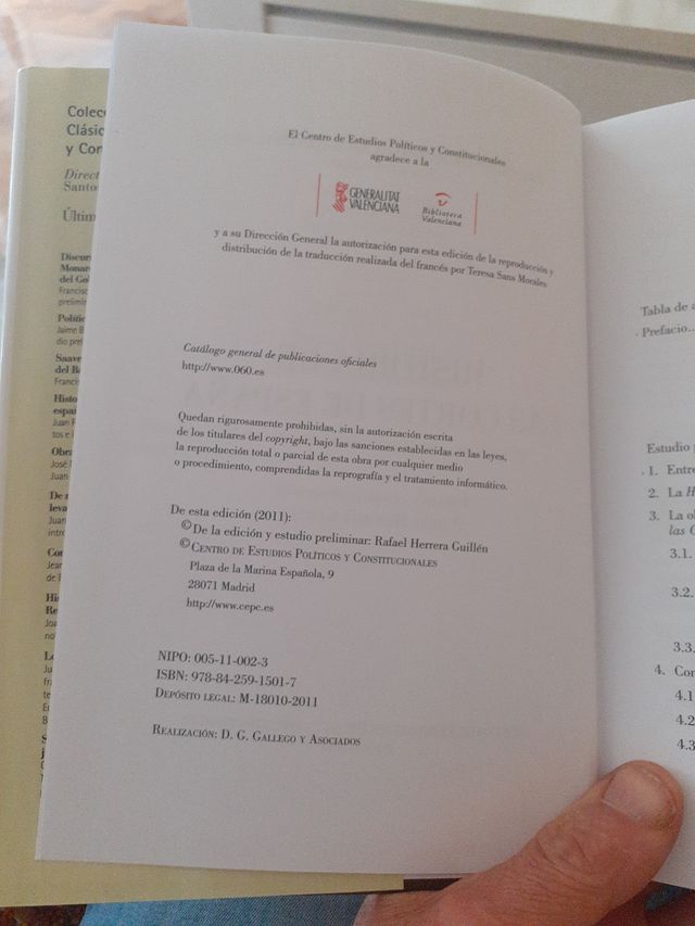 Historia de las Cortes de España. J. Sempere.