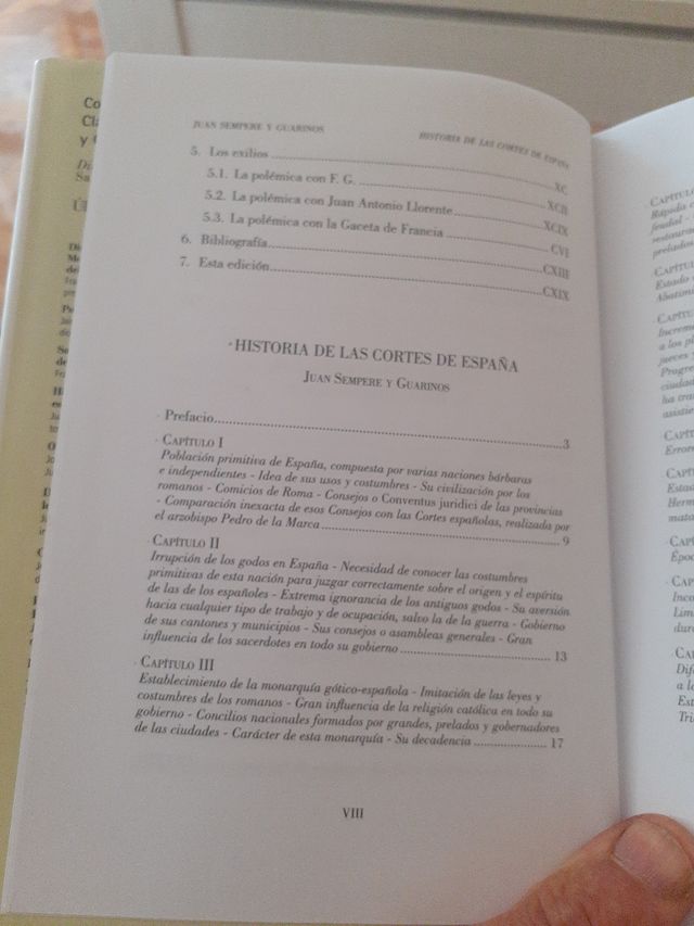 Historia de las Cortes de España. J. Sempere.