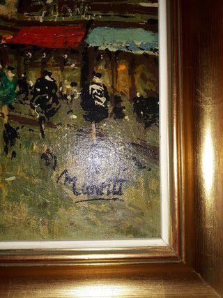 OLEO IMPRESIONISTA FIRMA MANETTI PINTOR ITALIANO