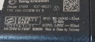 lote 4 cargadores Sony USB